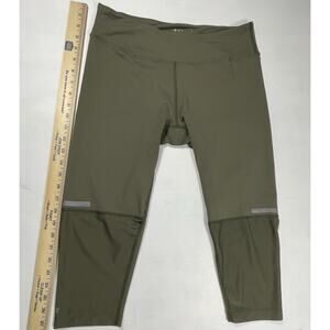 NOBULL Womens Crop Legging Size Large Army Green NEW